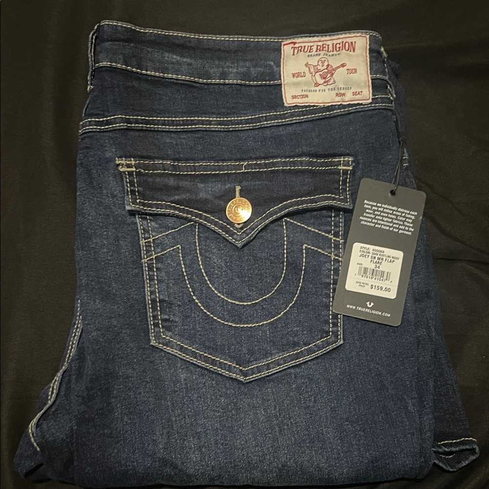 True Religion Women's Dark Blue Boot Cut Jeans